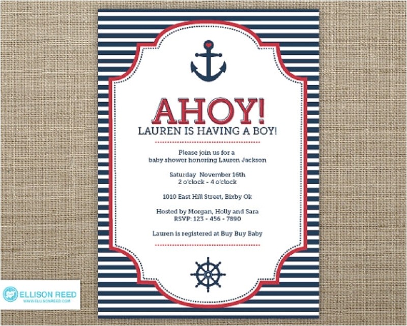 Cheap Nautical Baby Shower Invitations Nautical Baby Shower Invites