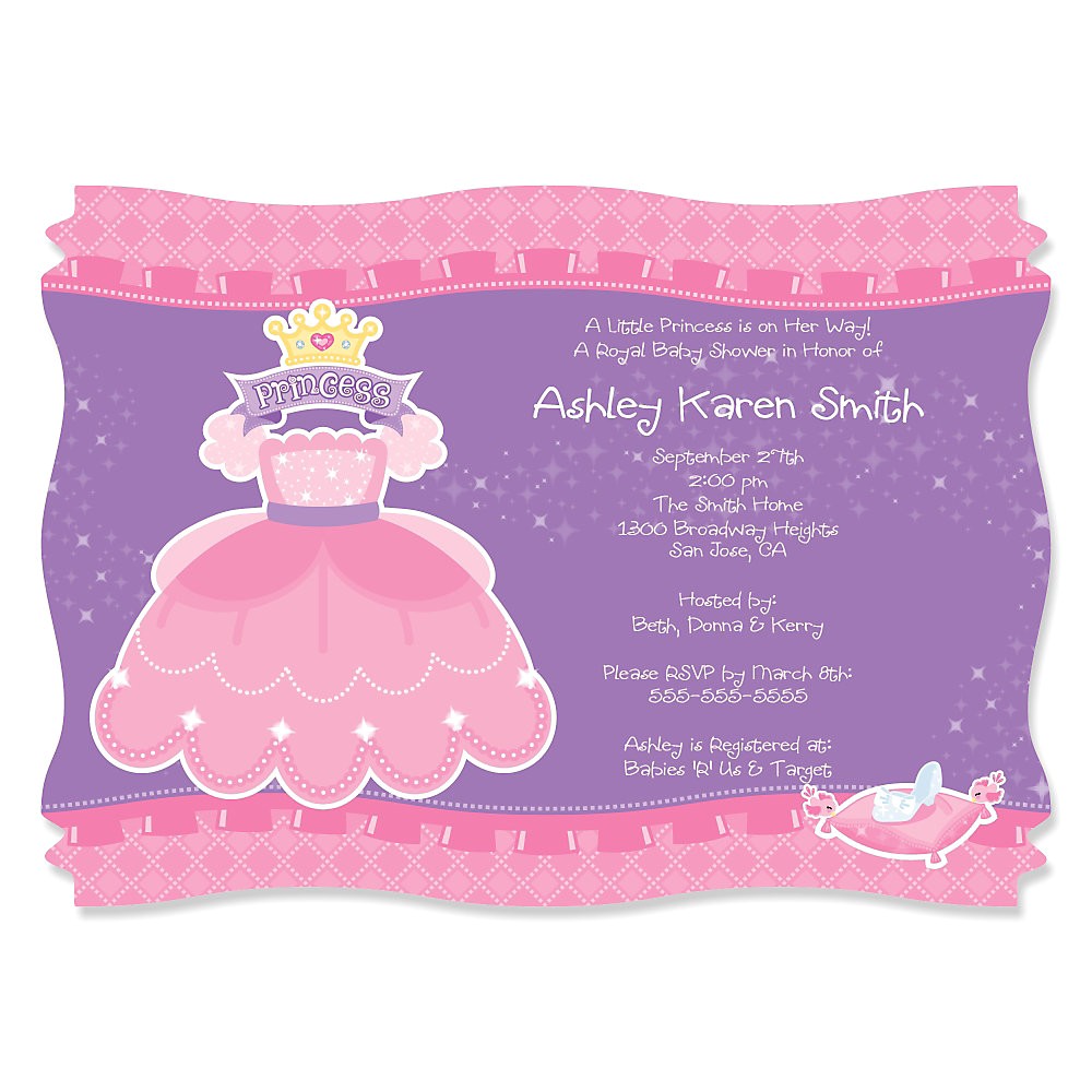 Cheap Princess Baby Shower Invitations Cheap Personalized Baby Shower Invitations