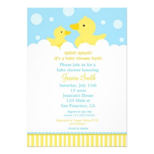 Cheap Rubber Duck Baby Shower Invitations 352 Best Duck Baby Shower Invitations Images On Pinterest