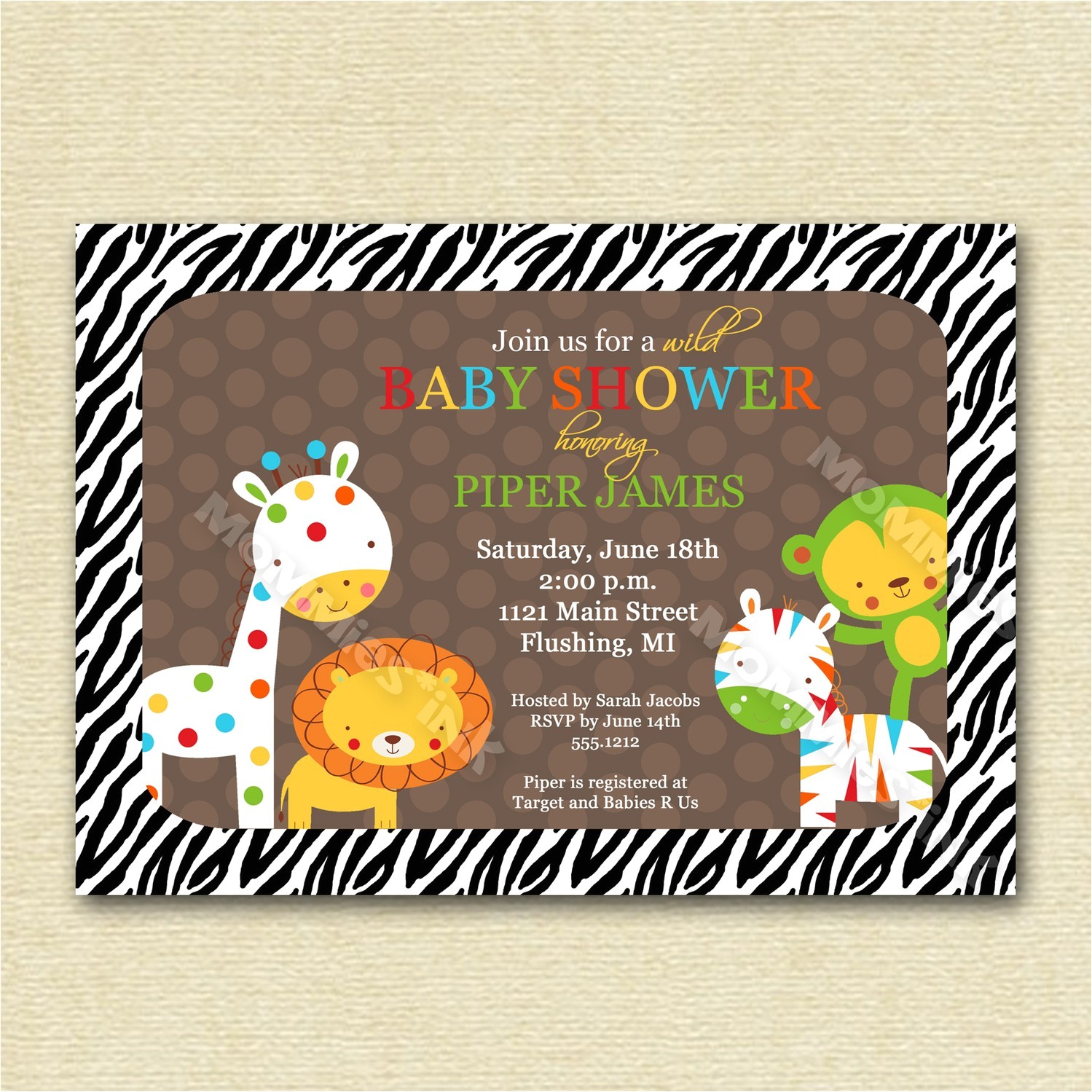 Cheap Safari Baby Shower Invitations Safari Baby Shower Invitations