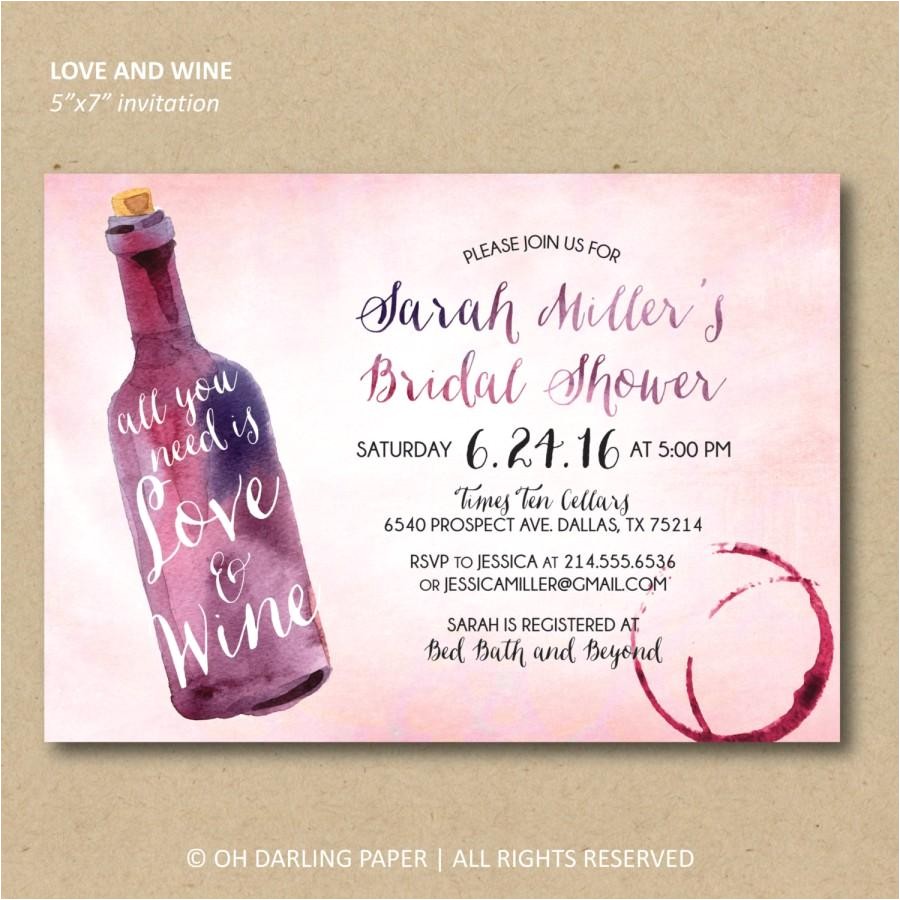Cheap Wine themed Bridal Shower Invitations Printable Bridal Shower Invitation Wine Shower Invitation