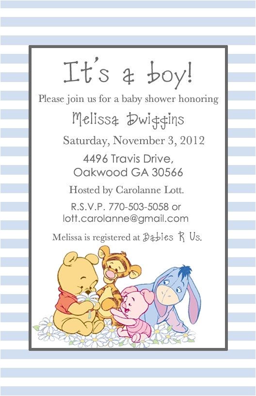 Cheap Winnie the Pooh Baby Shower Invitations 17 Best Images About Baby Shower Pooh Bear On Pinterest