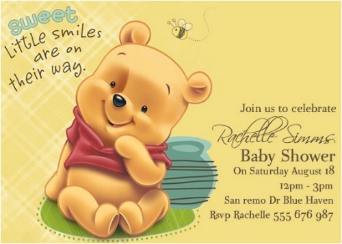 Cheap Winnie the Pooh Baby Shower Invitations Winnie the Pooh Baby Shower Invitations Alp First Birthday