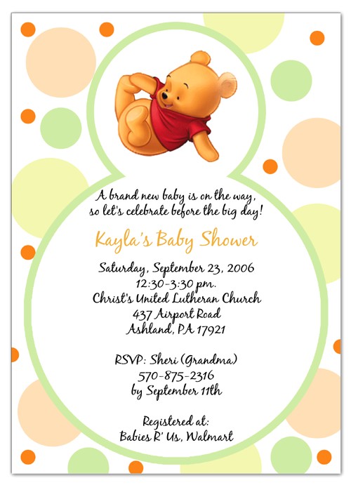 Cheap Winnie the Pooh Baby Shower Invitations Winnie the Pooh Baby Shower Invitations Template