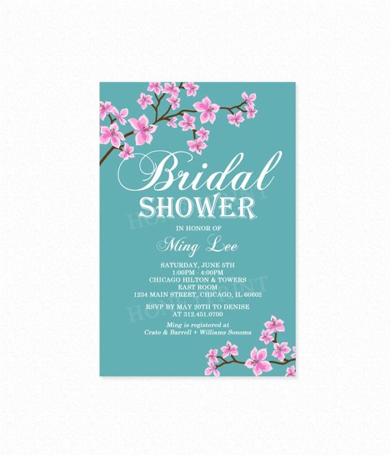 Cherry Blossom Bridal Shower Invitations Cherry Blossom Bridal Shower Invitation Bridal Shower