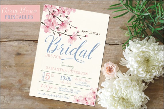 Cherry Blossom Bridal Shower Invitations Cherry Blossom Invite Bridal Shower Invitation Cherry