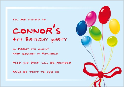 Child Birthday Invitation Message Wonderful Kids Birthday Party Invitation Wording