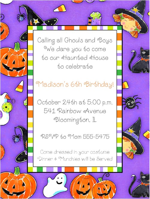 Children S Halloween Party Invitations Kids Halloween Party Invitations Cimvitation