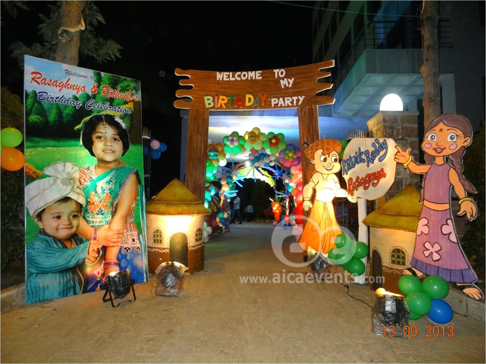 Chota Bheem theme Birthday Party Invitations Aicaevents Chota Bheem theme Party Decorations