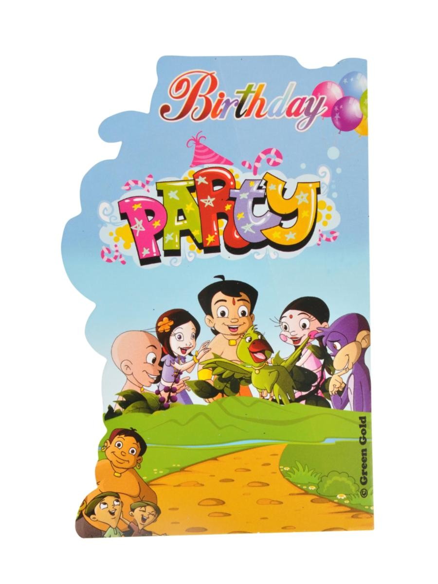 Chota Bheem theme Birthday Party Invitations Buy Chhota Bheem Paper Invitation Card Pack 10 Line