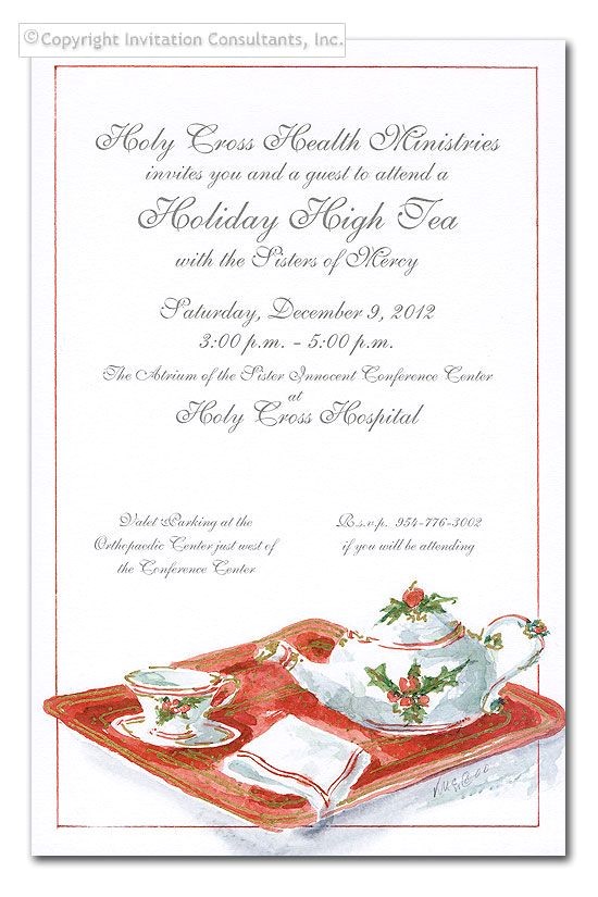 Christmas Tea Party Invitations Free Christmas Tea Party Invitations by Invitation Consultants