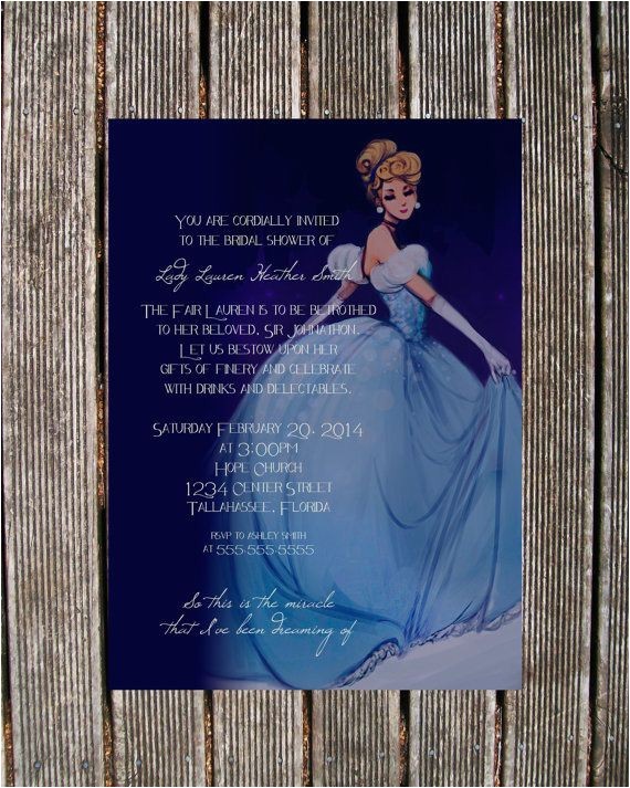 Cinderella themed Bridal Shower Invitations 17 Best Ideas About Cinderella Bridal Showers On Pinterest