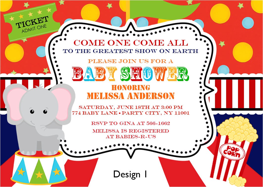 Circus themed Baby Shower Invitations Baby Shower Invitations Best 10 Vintage Circus Baby