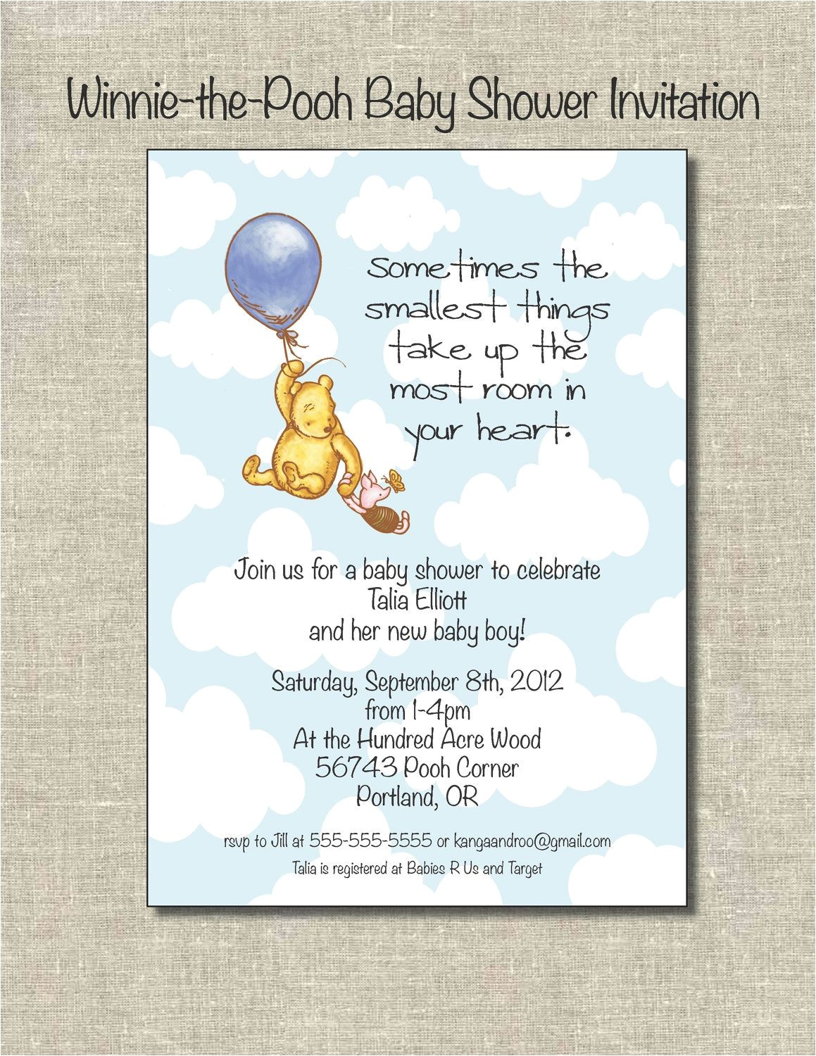 Classic Winnie the Pooh Baby Shower Invites Winnie the Pooh Baby Shower Ideas On Pinterest