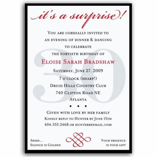 Classy 30th Birthday Invitation Wording Elegant 30th Birthday Invitation Wording Photo