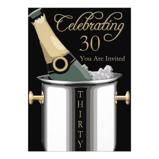 Classy 30th Birthday Invitations Classy 30th Birthday Party Personalized Invitation 5" X 7