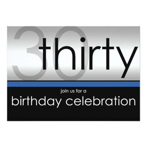 Classy 30th Birthday Invitations Classy Modern 30th Birthday Invitations