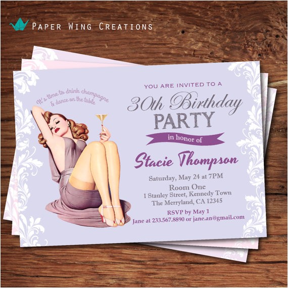 Classy 30th Birthday Invitations Elegant 30th Birthday Invitation Women by
