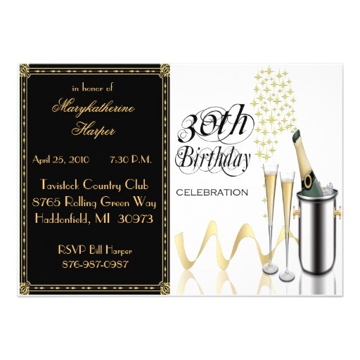 Classy 30th Birthday Invitations Elegant 30th Birthday Party Invitation