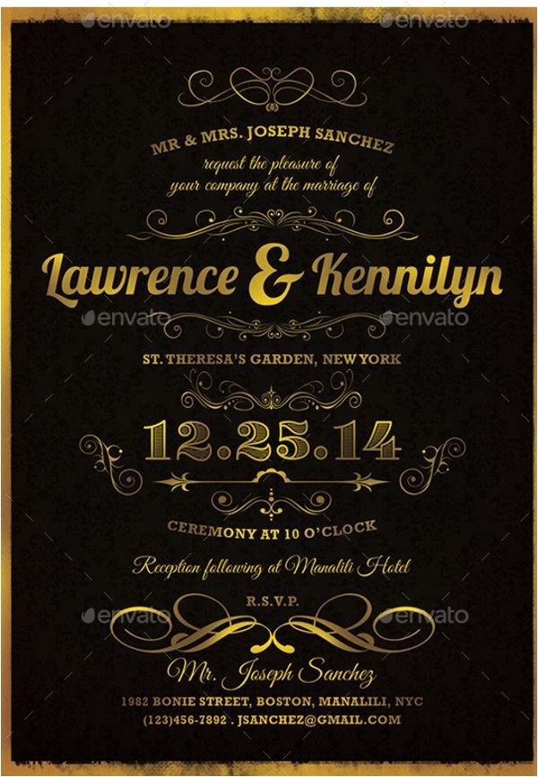 Classy Birthday Invitation Templates Elegant Invitation Templates