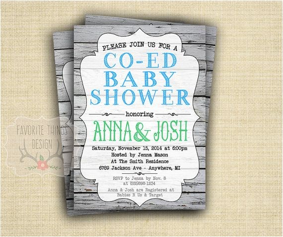 Co-ed Baby Shower Invites Co Ed Baby Shower Invitation Coed Baby Shower Invite