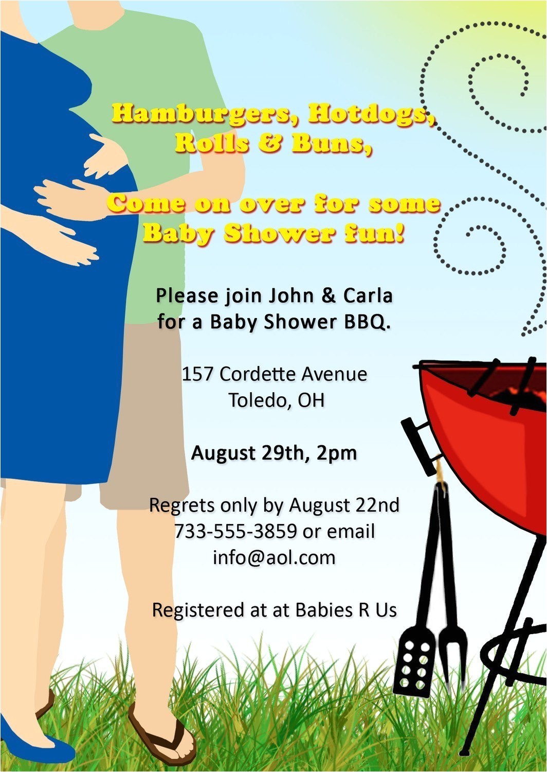 Co-ed Baby Shower Invites Co Ed Bbq Baby Shower Invitation by Playfulprints On Etsy