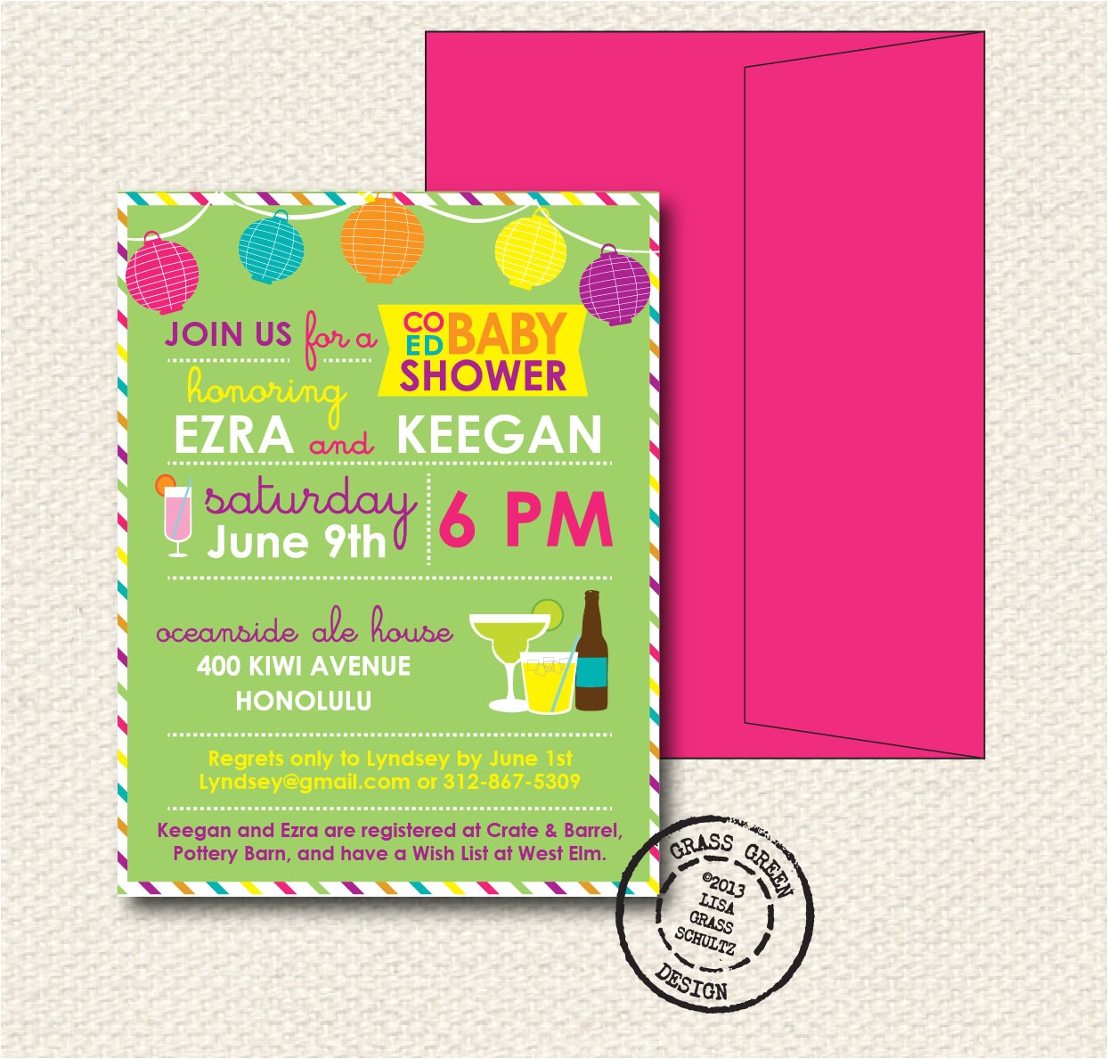 Co-ed Baby Shower Invites Coed Baby Shower Invitation 15 Custom Invitations with