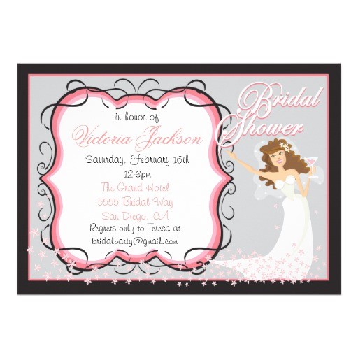 Cocktail Bridal Shower Invitations Modern Chic Bridal Shower Cocktail Party Invites 13 Cm X