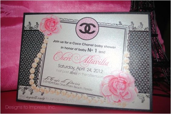 Coco Chanel Bridal Shower Invitations Coco Chanel Shower Invitation Wedding Baby by