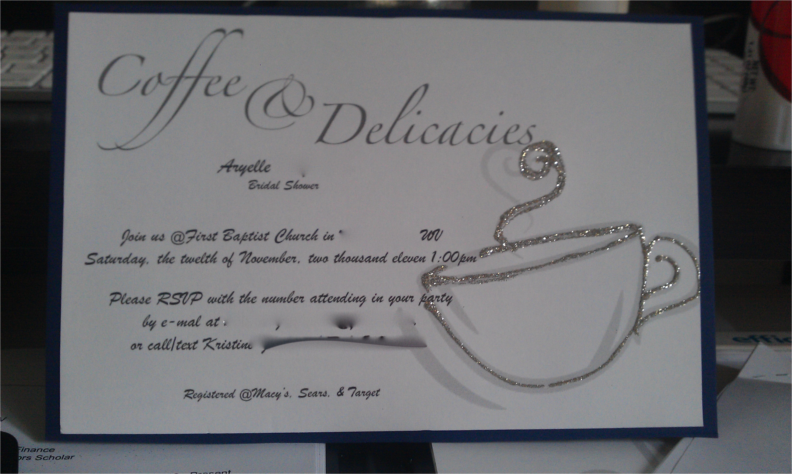 Coffee themed Bridal Shower Invitations Bridal Shower Invitations Bridal Shower Invitations