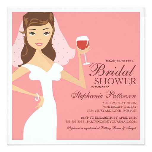 Contemporary Bridal Shower Invitations Modern Bride Wine theme Bridal Shower Invitation Contemporary Bridal Shower Invitations Modern Bride Wine theme Bridal Shower Invitation