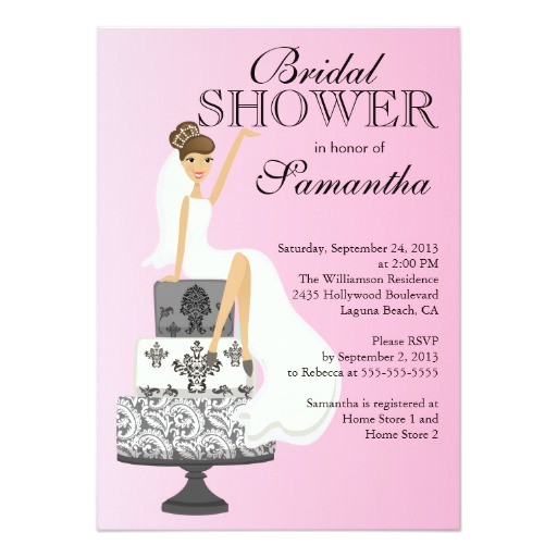 Contemporary Bridal Shower Invitations Modern Brunette Bride Bridal Shower Invitation Contemporary Bridal Shower Invitations Modern Brunette Bride Bridal Shower Invitation