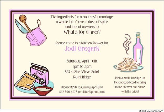 Cooking themed Bridal Shower Invitations Kitchen Bridal Shower Invitation Cooking themed Retro