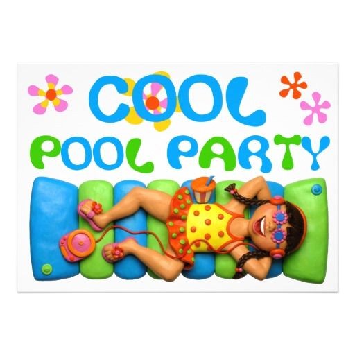Cool Pool Party Invitation Ideas 1000 Images About Kids Birthday Invitations On Pinterest