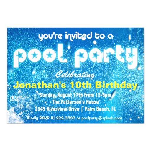 Cool Pool Party Invitation Ideas Cool Pool Party Invitation
