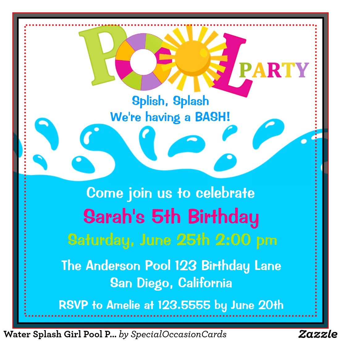 Cool Pool Party Invitation Ideas Party Invitations Free Pool Party Birthday Invitations