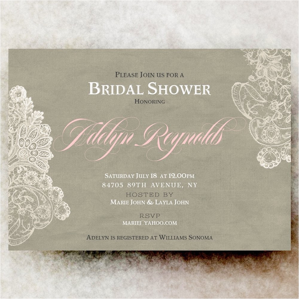 Country Chic Bridal Shower Invitations Printable Wedding Invitations by Divine Charm Digital