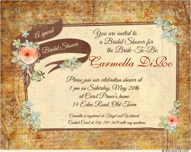 Country Chic Bridal Shower Invites Country Chic Bridal Shower Invitation Rustic Personalized Country Chic Bridal Shower Invites Country Chic Bridal Shower Invitation Rustic Personalized