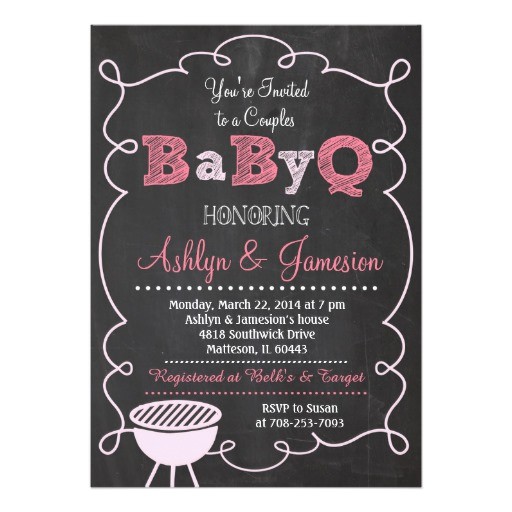 Couple Baby Shower Invites Couples Babyq Bbq Baby Shower Invitation