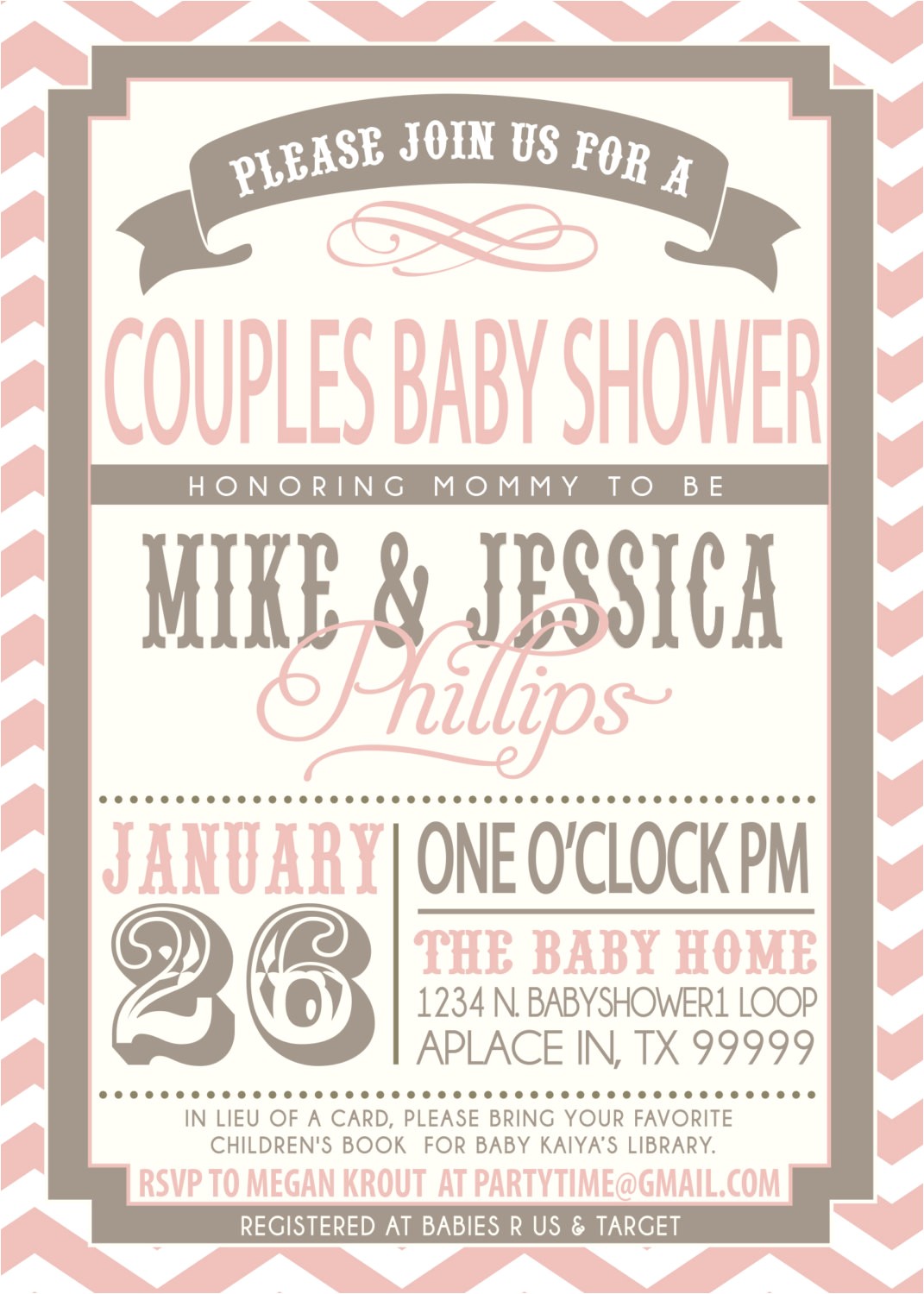 Couple Baby Shower Invites Enchanting Couples Baby Shower Invitations Girl theruntime