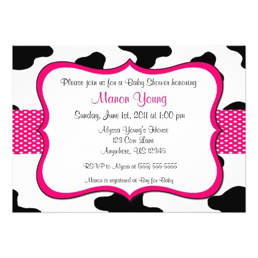 Cow Print Baby Shower Invitations 6 000 Cow Invitations Cow Announcements & Invites