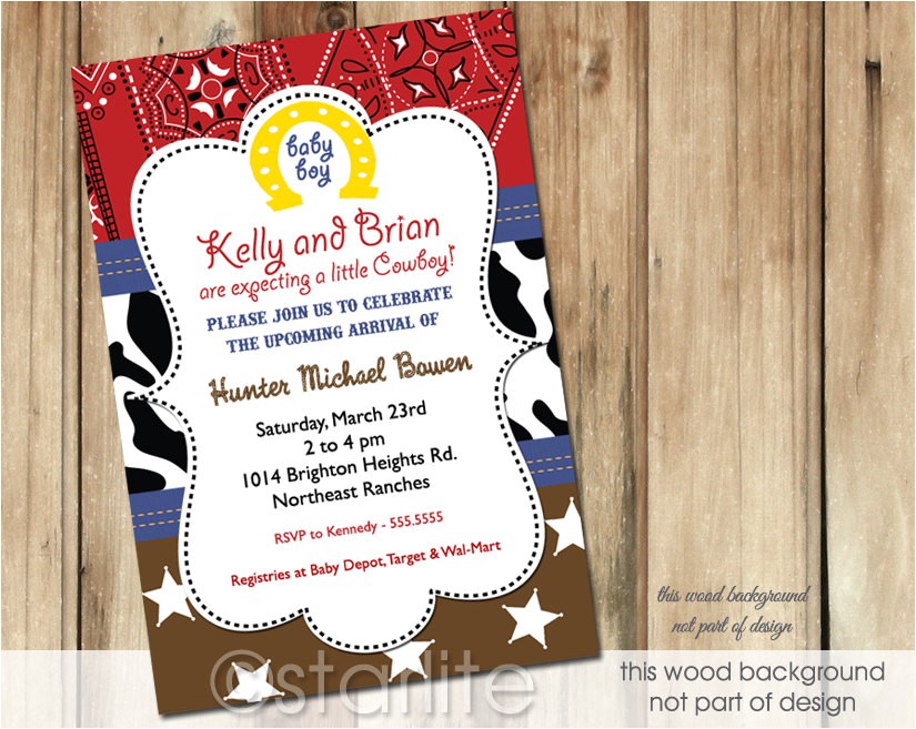 Cowboy themed Baby Shower Invitations Starlite Printables Invitations Stationery Cowboy Cowboy themed Baby Shower Invitations Starlite Printables Invitations Stationery Cowboy