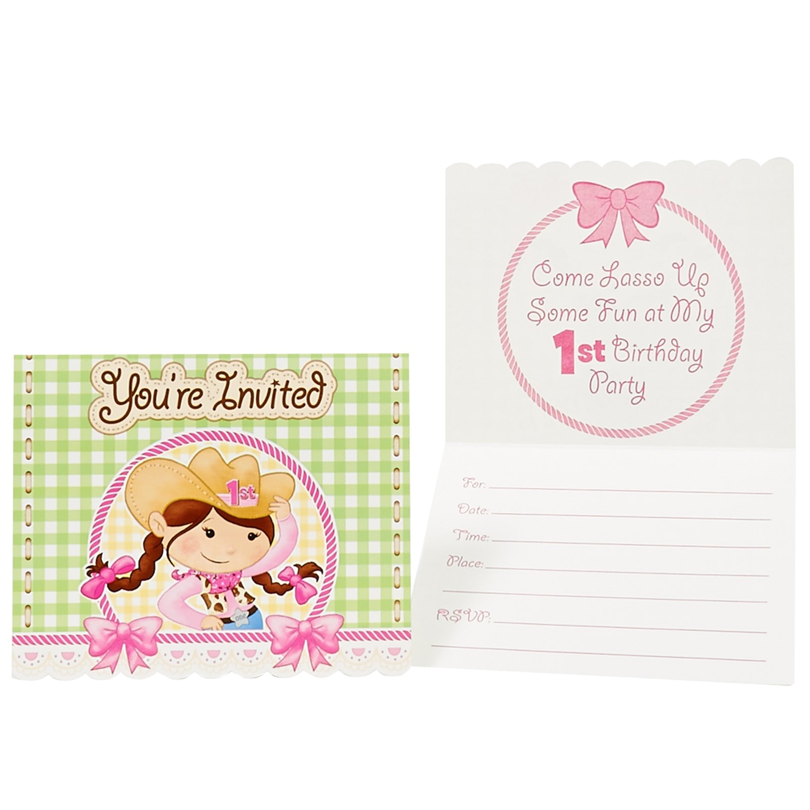 Cowgirl 1st Birthday Invitations Pink Cowgirl 1st Birthday Invitations 8