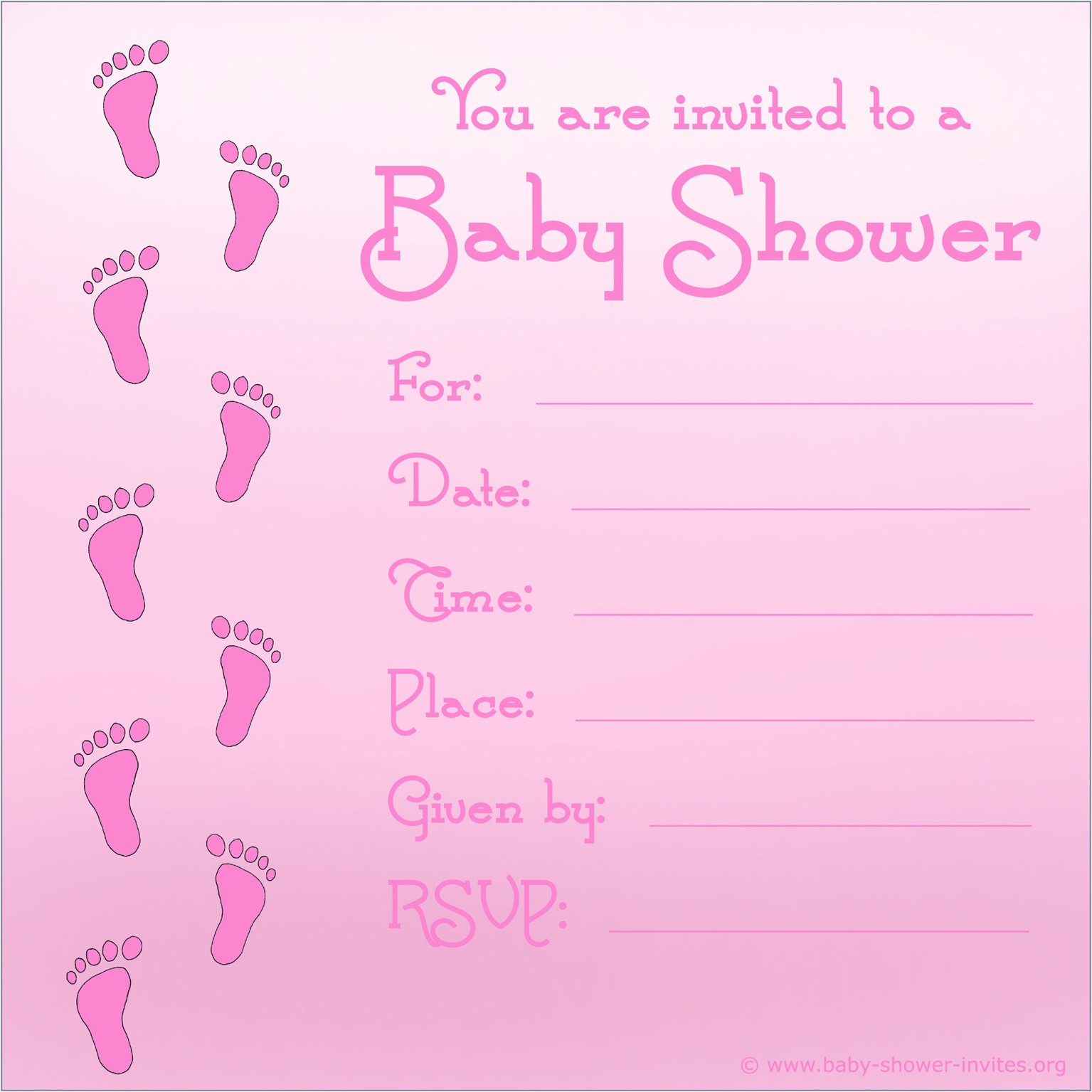 Create A Baby Shower Invitation Free Free Printable Baby Shower Invitations for Girls