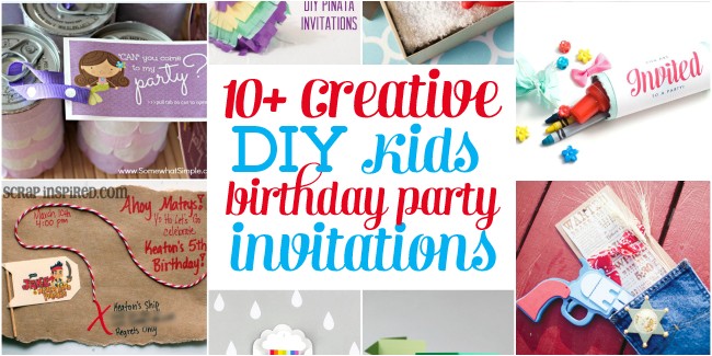 Creative Invitation Ideas for Birthdays 10 Creative Diy Kids Birthday Party Invitations Design