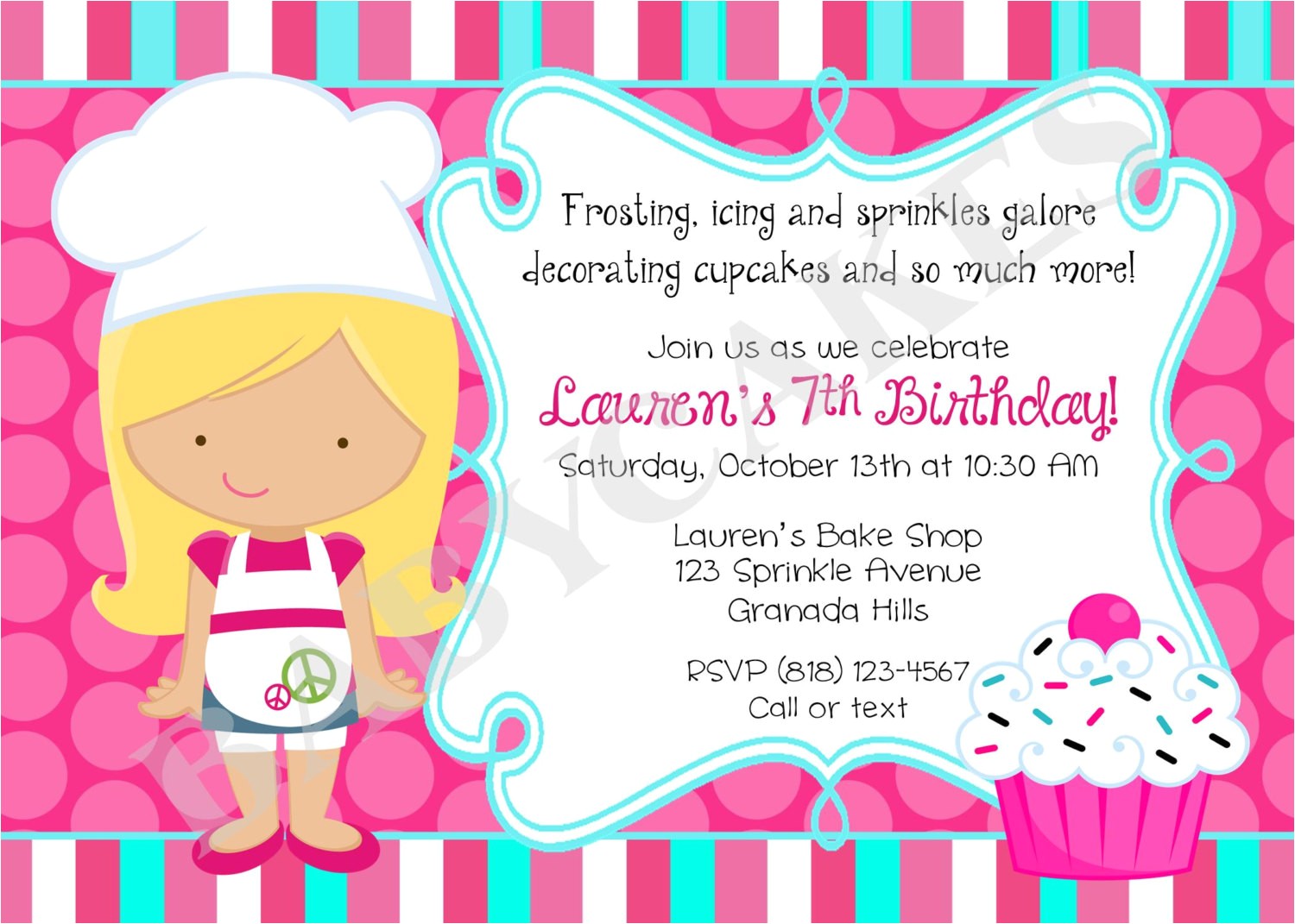 Cupcake Decorating Birthday Party Invitations Cupcake Decorating Birthday Party Invitation by Cupcake Decorating Birthday Party Invitations Cupcake Decorating Birthday Party Invitation by