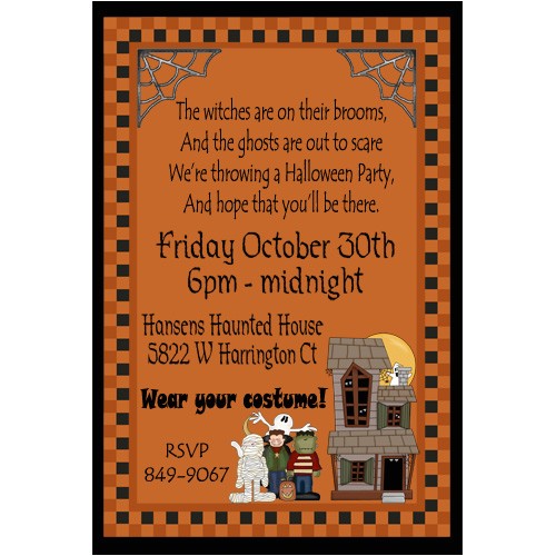 Custom Halloween Birthday Invitations Custom Halloween Party Invitations Festival Collections