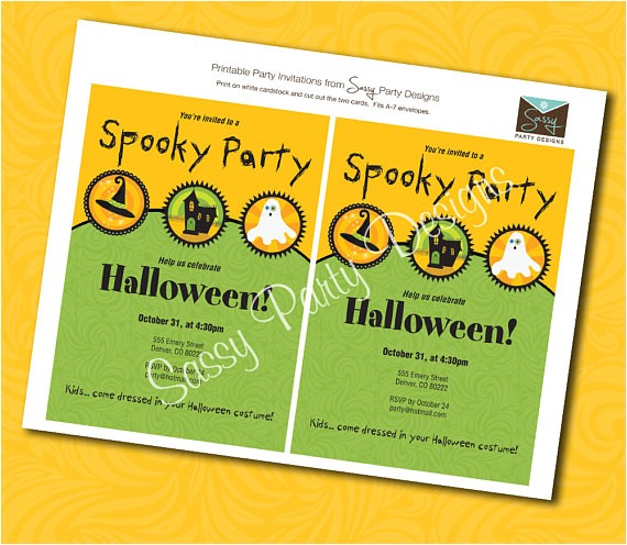 Custom Halloween Birthday Invitations Custom Spooky Halloween Party Invitations by Sassy Party