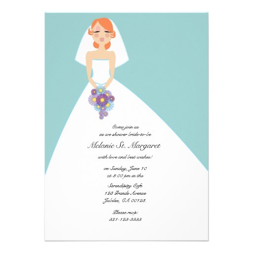 Custom Made Bridal Shower Invitations Modern Bride Custom Bridal Shower Invitation