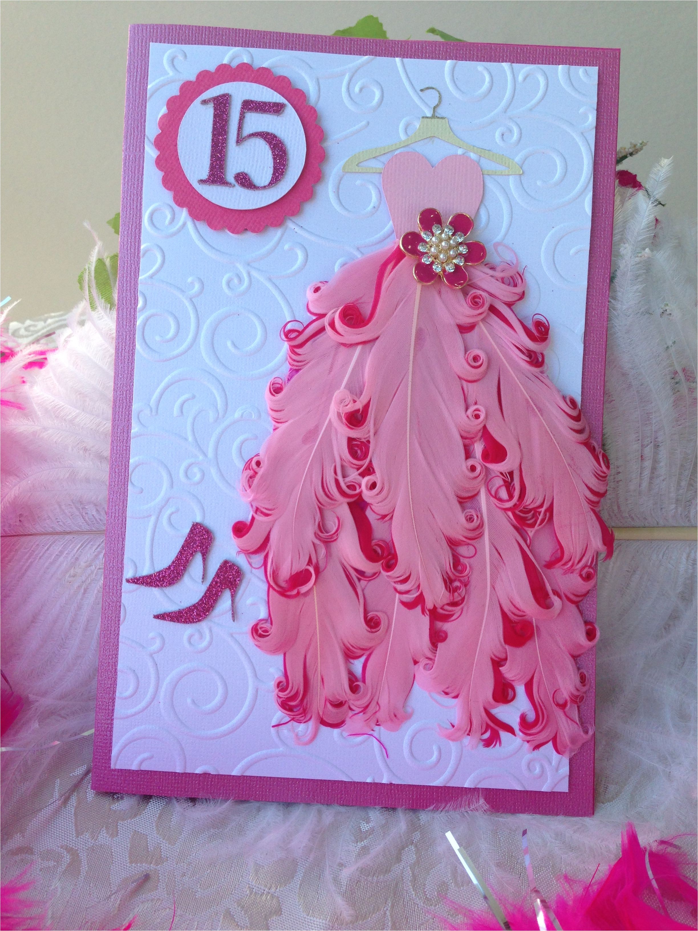 Custom Made Quinceanera Invitations Gorgeous Quinceanera Handmade Invitation with Feathers